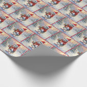 Weihnachtsmäuse mit Ornament Geschenkpapier (Ecke)