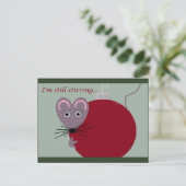 Weihnachtsmäuse mit Ornament ist immer noch reißen Postkarte (Stehend Vorderseite)