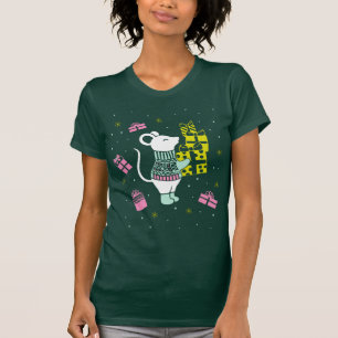 Weihnachtsmäuse mit Präsentation Illustration T-Shirt
