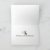 Weihnachtsmäuse mit Strümpfen Feiertagskarte (Innenseite)