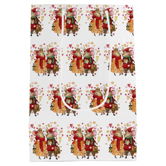 Weihnachtsmäuse Mittlere Geschenktüte (Rückseite)