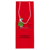 Weihnachtsmäuse Niedlich Funny Holiday Geschenktüte Für Weinflaschen (Rückseite)