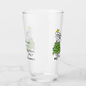 Weihnachtsmäuse Niedlich Funny Holiday Glas (Links)