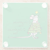 Weihnachtsmäuse Niedlich Funny Holiday Glasuntersetzer (Rückseite)