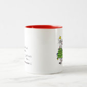 Weihnachtsmäuse Niedlich Funny Holiday Zweifarbige Tasse (Mittel)