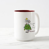 Weihnachtsmäuse Niedlich Funny Holiday Zweifarbige Tasse (VorderseiteRechts)