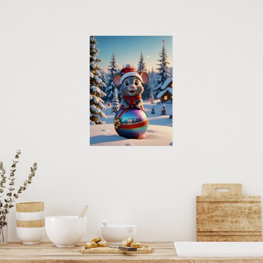 Weihnachtsmäuse-Poster Poster (Küche)