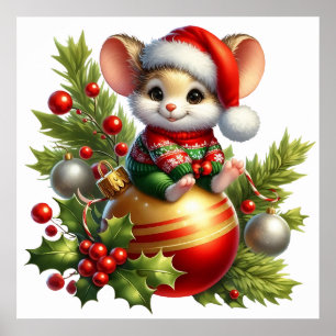 Weihnachtsmäuse-Poster Poster