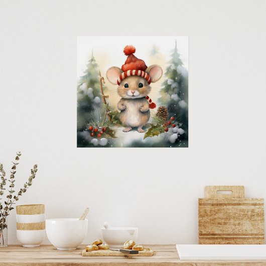 Weihnachtsmäuse-Poster Poster (Küche)