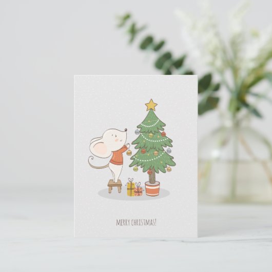 Weihnachtsmäuse Postkarte (Stehend Vorderseite)