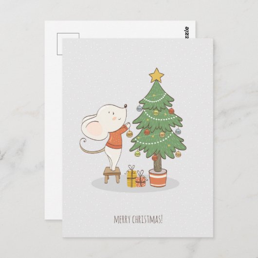 Weihnachtsmäuse Postkarte (Vorne/Hinten)