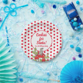 Weihnachtsmäuse Red Polka Dot Custom Santa Cookie Pappteller (Party)