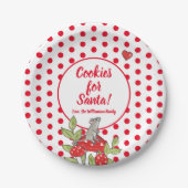 Weihnachtsmäuse Red Polka Dot Custom Santa Cookie Pappteller (Vorderseite)