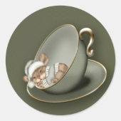 Weihnachtsmäuse Runder Aufkleber (Vorderseite)