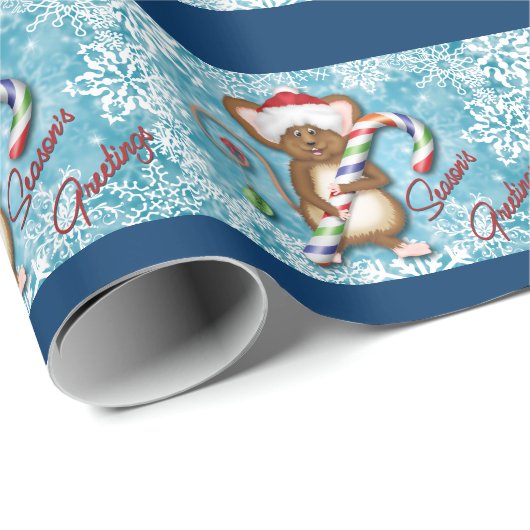 Weihnachtsmäuse Scene Holiday Packpapier (Rolleneckpunkt)