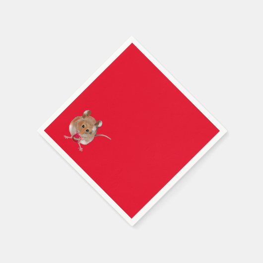 Weihnachtsmäuse Serviette (Ecke)