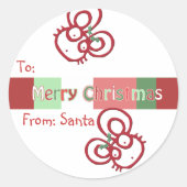 Weihnachtsmäuse-Sticker Runder Aufkleber (Vorderseite)