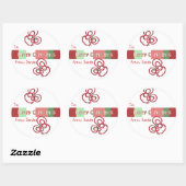 Weihnachtsmäuse-Sticker Runder Aufkleber (Blatt)