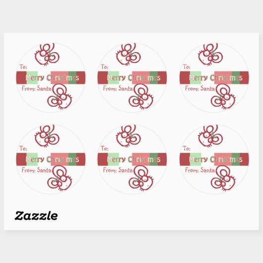 Weihnachtsmäuse-Sticker Runder Aufkleber (Blatt)