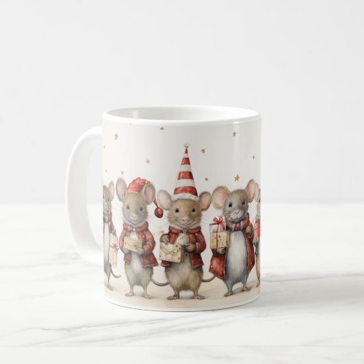 Weihnachtsmäuse Tasse (Vorderseite Links)