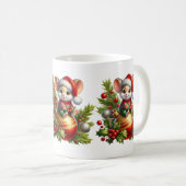 Weihnachtsmäuse-Tasse Kaffeetasse (VorderseiteRechts)