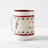 Weihnachtsmäuse-Tasse Zweifarbige Tasse (Vorderseite Links)