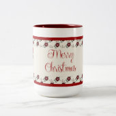 Weihnachtsmäuse-Tasse Zweifarbige Tasse (Mittel)