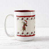 Weihnachtsmäuse-Tasse Zweifarbige Tasse (Links)