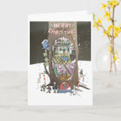 Weihnachtsmäuse Tree Karte (Gelbe Blume)