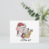 Weihnachtsmäuse und feiertagspostkarte (Stehend Vorderseite)
