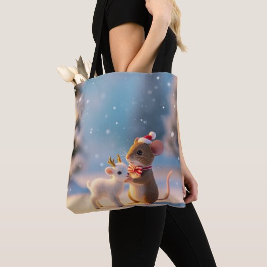 Weihnachtsmäuse und Lamm Tasche (Von Nahem)