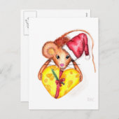 Weihnachtsmäuse - vertikale Postkarte (Vorne/Hinten)