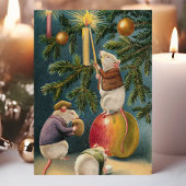 Weihnachtsmäuse Vintag Feiertagspostkarte