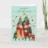 Weihnachtsmäuse Weihnachtskarte Karte (Vorderseite)