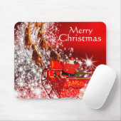 Weihnachtsmäuse/Weihnachtsmann und Schlitten Mousepad (Mit Mouse)