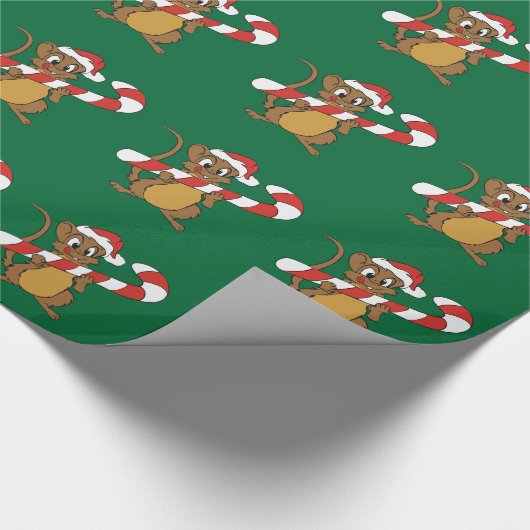 Weihnachtsmäuse-Wrapping Geschenkpapier (Ecke)