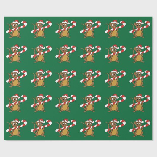 Weihnachtsmäuse-Wrapping Geschenkpapier (Flach)