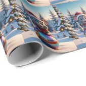 Weihnachtsmäuse-Wrapping Geschenkpapier (Rolleneckpunkt)