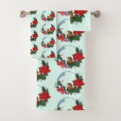Weihnachtsmäuse Wreath Badhandtuch Set (Insitu)