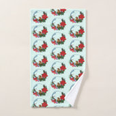 Weihnachtsmäuse Wreath Badhandtuch Set (Handtuch)
