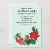 Weihnachtsmäuse Wreath Einladung (Vorderseite)