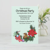 Weihnachtsmäuse Wreath Einladung (Stehend Vorderseite)