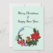 Weihnachtsmäuse Wreath Einladung (Rückseite)