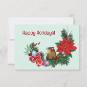 Weihnachtsmäuse Wreath Einladung (Rückseite)