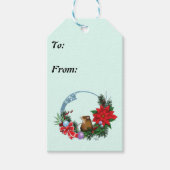 Weihnachtsmäuse Wreath Geschenkanhänger (Vorderseite)
