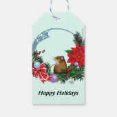 Weihnachtsmäuse Wreath Geschenkanhänger (Rückseite)