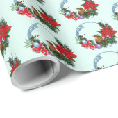 Weihnachtsmäuse Wreath Geschenkpapier (Rolleneckpunkt)