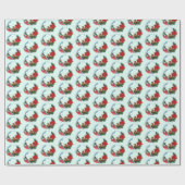 Weihnachtsmäuse Wreath Geschenkpapier (Flach)