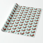 Weihnachtsmäuse Wreath Geschenkpapier (Ungerollt)
