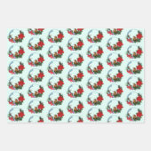 Weihnachtsmäuse Wreath Geschenkpapier Set (Vorderseite 2)